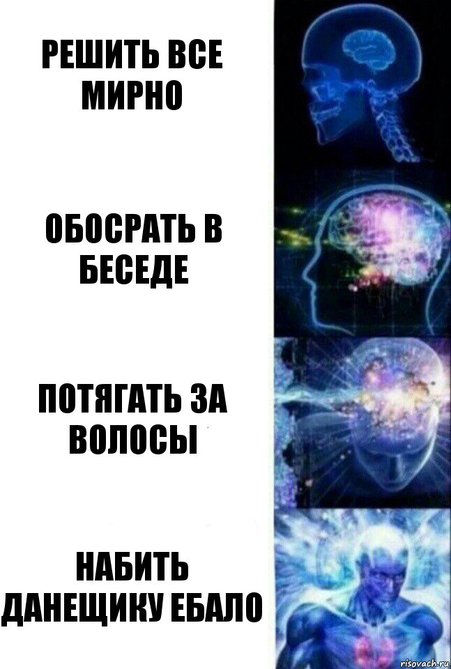 решить все мирно обосрать в беседе потягать за волосы набить данещику ебало, Комикс  Сверхразум