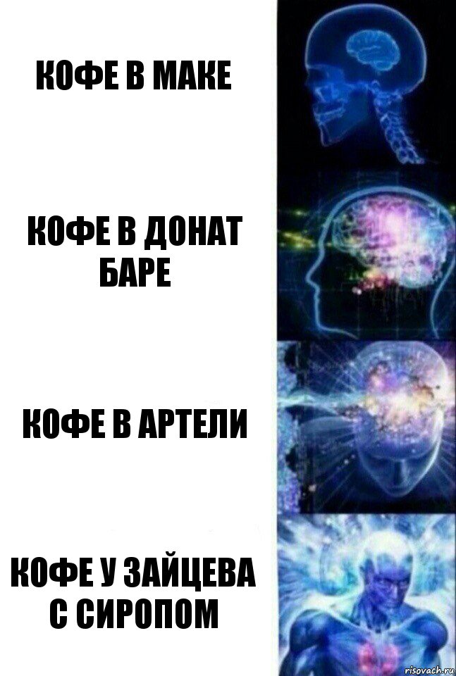 Кофе в маке Кофе в Донат баре Кофе в артели Кофе у Зайцева с сиропом, Комикс  Сверхразум