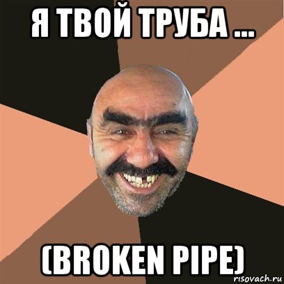 я твой труба ... (broken pipe), Мем Я твой дом труба шатал