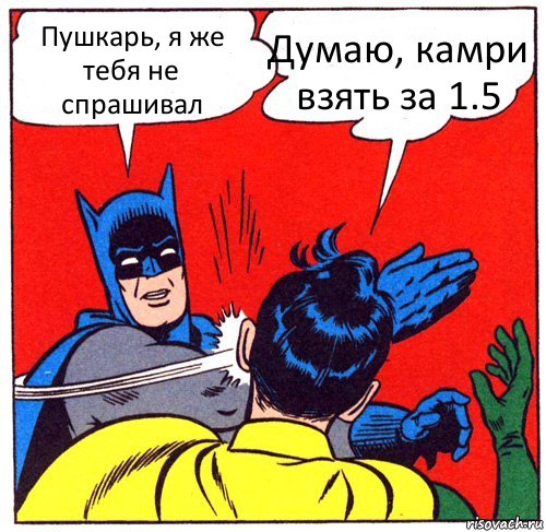 Пушкарь, я же тебя не спрашивал Думаю, камри взять за 1.5, Комикс Бэтмен бьет Робина