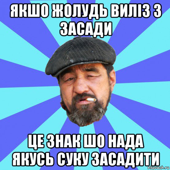 якшо жолудь виліз з засади це знак шо нада якусь суку засадити, Мем Бомж флософ