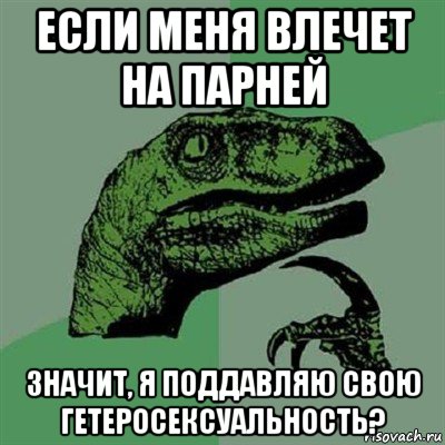 если меня влечет на парней значит, я поддавляю свою гетеросексуальность?, Мем Филосораптор