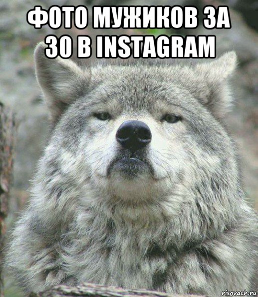 фото мужиков за 30 в instagram , Мем    Гордый волк