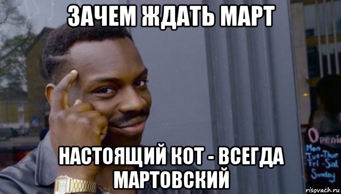 зачем ждать март настоящий кот - всегда мартовский, Мем Не делай не будет