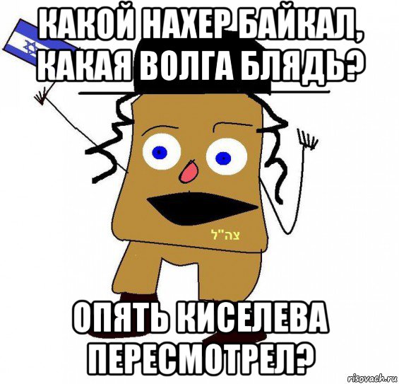 какой нахер байкал, какая волга блядь? опять киселева пересмотрел?, Мем  ватник сионист