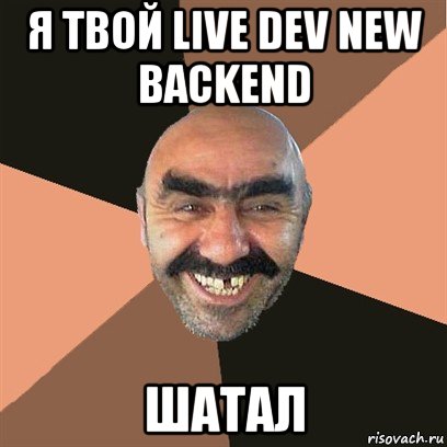 я твой live dev new backend шатал, Мем Я твой дом труба шатал