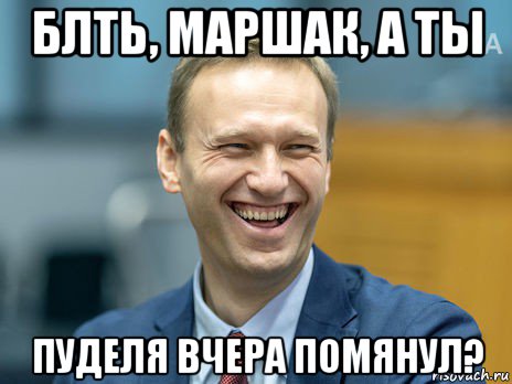 блть, маршак, а ты пуделя вчера помянул?, Мем Алексей Навальный