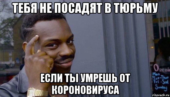 тебя не посадят в тюрьму если ты умрешь от короновируса, Мем Не делай не будет