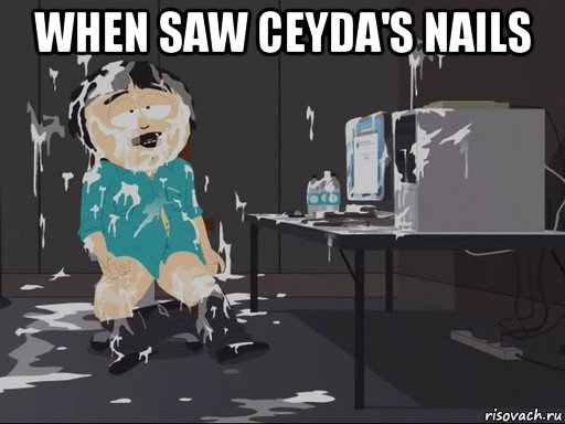 when saw ceyda's nails , Мем    Рэнди Марш