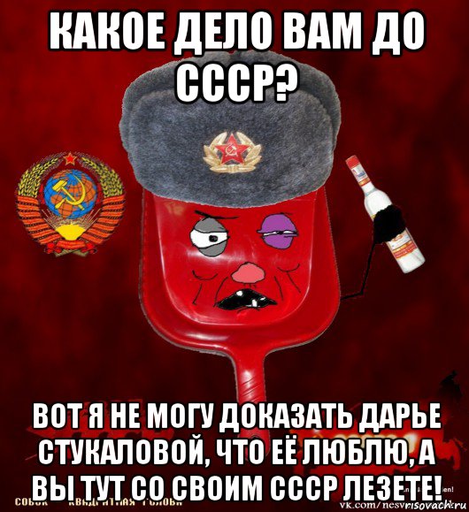 какое дело вам до ссср? вот я не могу доказать дарье стукаловой, что её люблю, а вы тут со своим ссср лезете!, Мем совок - квадратная голова