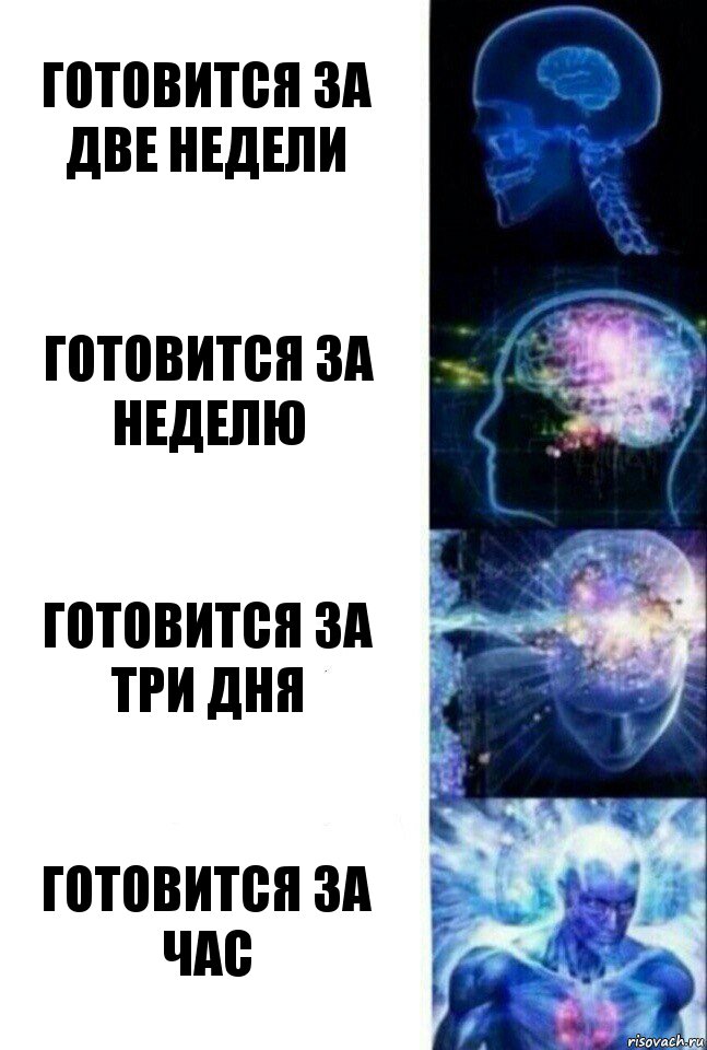 Готовится за две недели Готовится за неделю Готовится за три дня Готовится за час, Комикс  Сверхразум