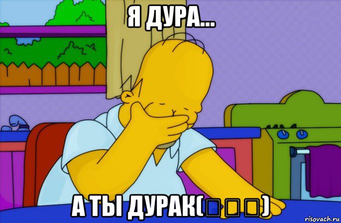 я дура... а ты дурак(ಥ﹏ಥ), Мем Homer simpson facepalm