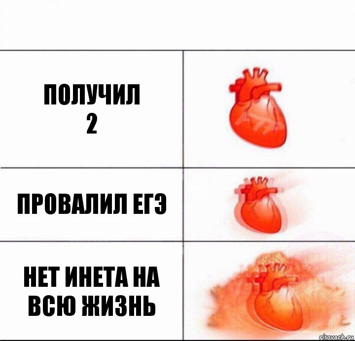 получил
2 провалил егэ нет инета на всю жизнь, Комикс  Расширяюшее сердце