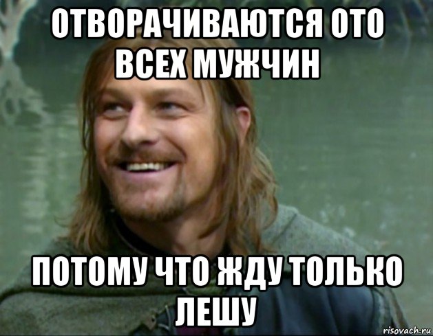 отворачиваются ото всех мужчин потому что жду только лешу, Мем Тролль Боромир