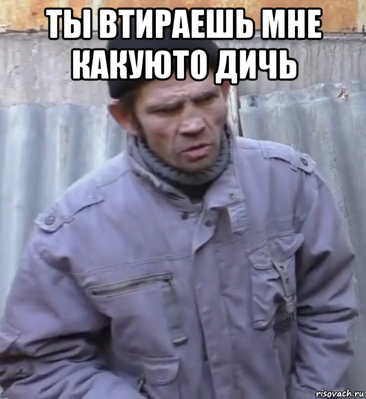 ты втираешь мне какуюто дичь 