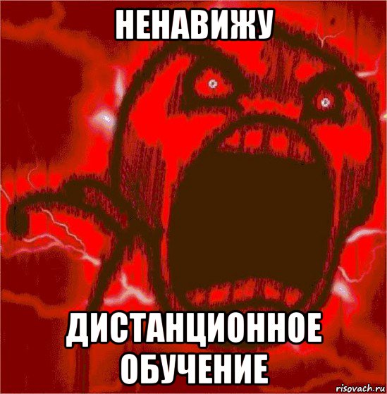 ненавижу дистанционное обучение, Мем ЯРОСТЬ