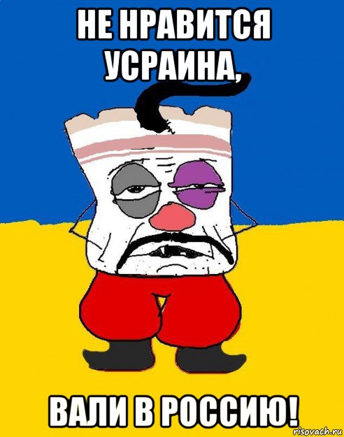 не нравится усраина, вали в россию!