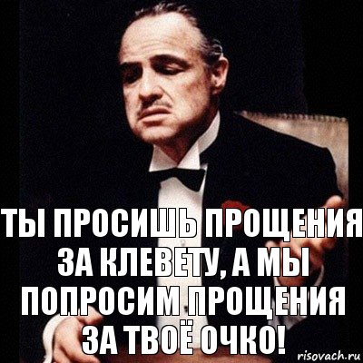 Ты просишь прощения за клевету, а мы попросим прощения за твоё очко!, Комикс Дон Вито Корлеоне 1