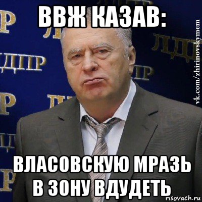 ввж казав: власовскую мразь в зону вдудеть, Мем Хватит это терпеть (Жириновский)