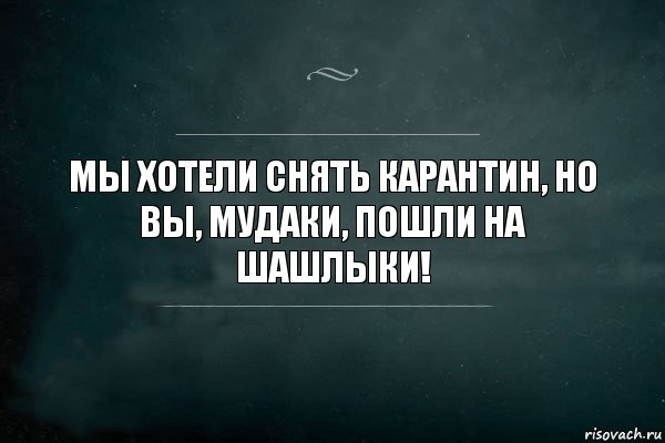 Мы хотели снять карантин, но вы, мудаки, пошли на шашлыки!, Комикс Игра Слов