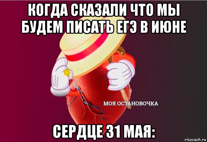 когда сказали что мы будем писать егэ в июне сердце 31 мая:, Мем   Моя остановочка