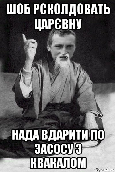 шоб рсколдовать царєвну нада вдарити по засосу з квакалом, Мем Мудрий паца