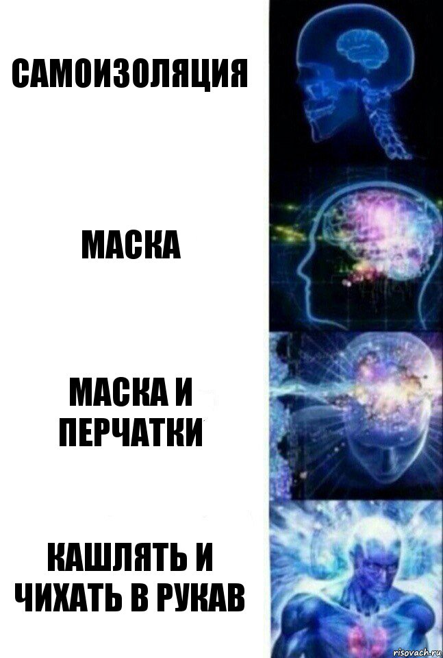 Самоизоляция Маска Маска и перчатки Кашлять и чихать в рукав, Комикс  Сверхразум