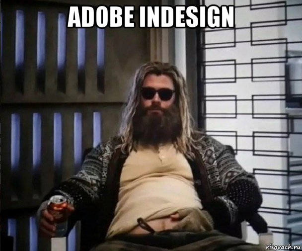 adobe indesign , Мем Толстый Тор