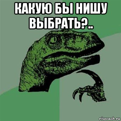 какую бы нишу выбрать?.. , Мем Филосораптор