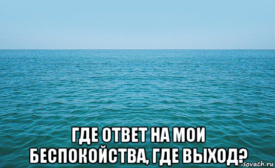  где ответ на мои беспокойства, где выход?, Мем Море