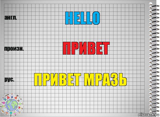 hello привет привет мразь