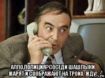  алло,полиция?соседи шашлыки жарят и соображают на троих. жду!, Мем шпак