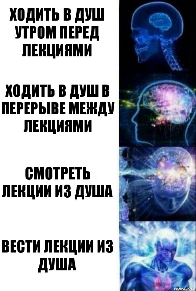 ходить в душ утром перед лекциями ходить в душ в перерыве между лекциями смотреть лекции из душа вести лекции из душа, Комикс  Сверхразум