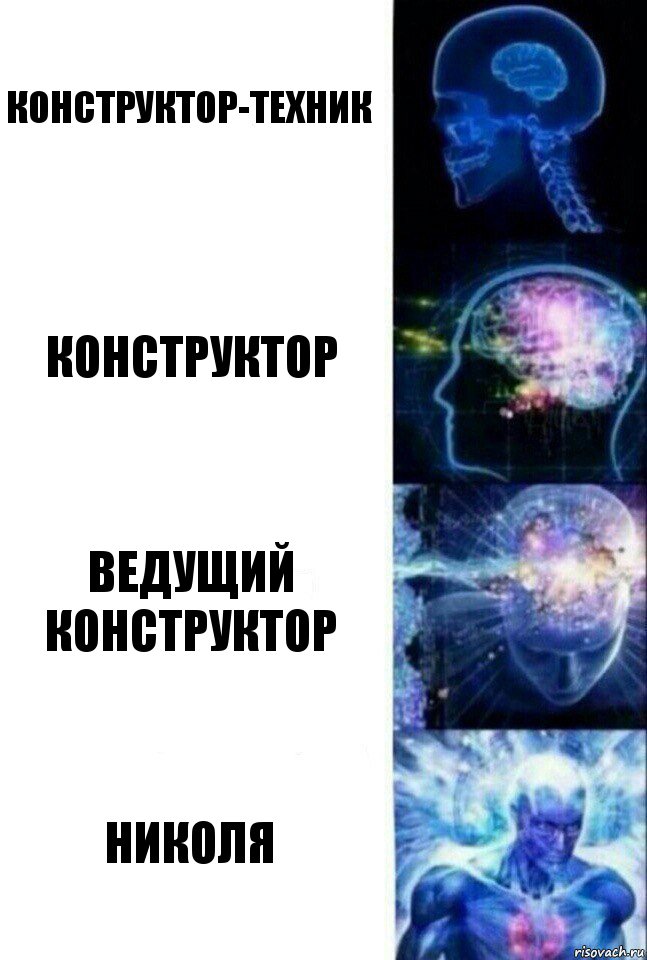 конструктор-техник конструктор ведущий конструктор НИКОЛЯ, Комикс  Сверхразум