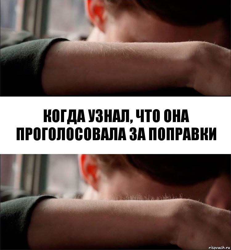 когда узнал, что она проголосовала за поправки, Комикс Волосы дыбом