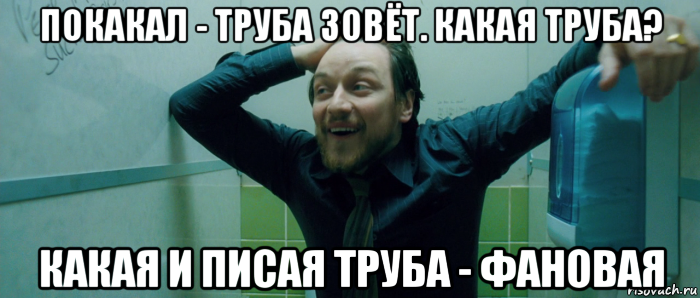 покакал - труба зовёт. какая труба? какая и писая труба - фановая, Мем  Что происходит