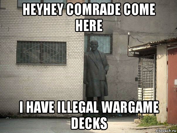 heyhey comrade come here i have illegal wargame decks, Мем  Ленин за углом (пс, парень)