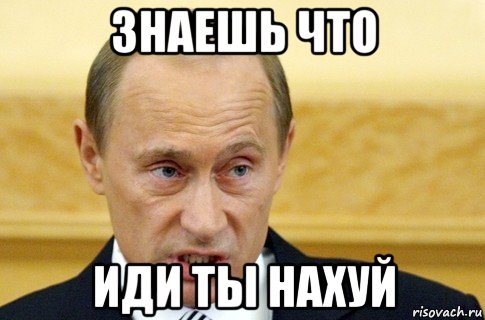 знаешь что иди ты нахуй, Мем путин