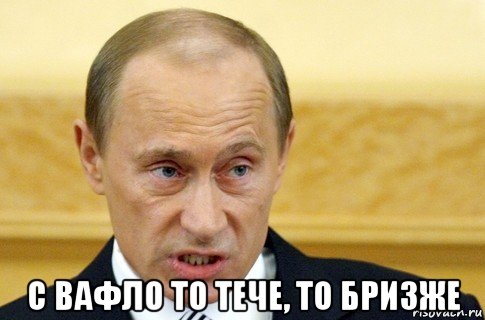  с вафло то тече, то бризже, Мем путин