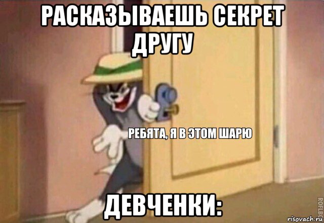 расказываешь секрет другу девченки:, Мем    Ребята я в этом шарю