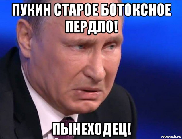 пукин старое ботоксное пердло! пынеходец!