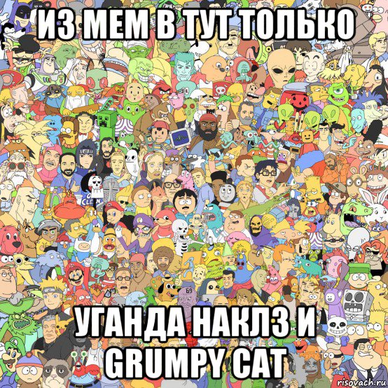 из мем в тут только уганда наклз и grumpy cat