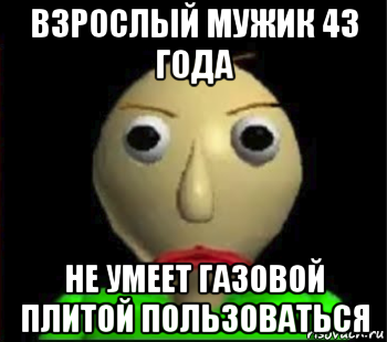 взрослый мужик 43 года не умеет газовой плитой пользоваться