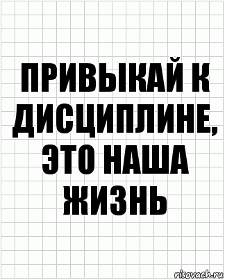 Привыкай к дисциплине, это наша жизнь, Комикс  бумага