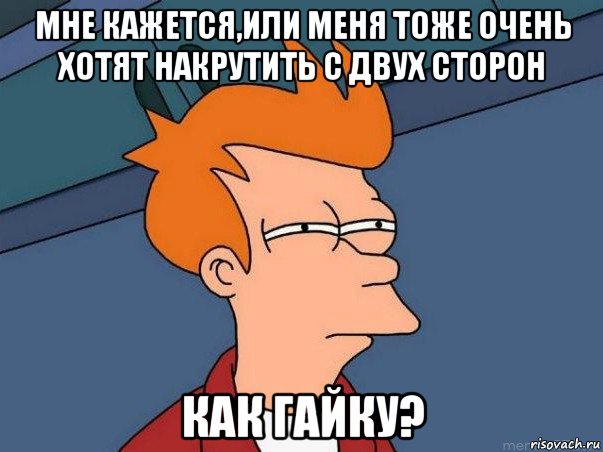 мне кажется,или меня тоже очень хотят накрутить с двух сторон как гайку?, Мем  Фрай (мне кажется или)