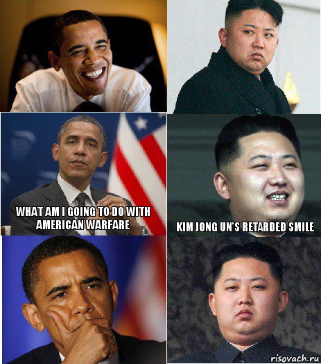   What am I going to do with American warfare Kim Jong Un's retarded smile, Комикс ким чен ын