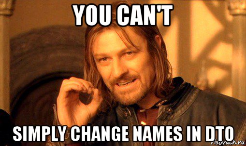 you can't simply change names in dto, Мем Нельзя просто так взять и (Боромир мем)