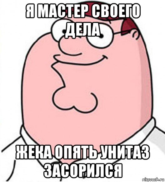 я мастер своего дела жека опять унитаз засорился, Мем Питер Гриффин