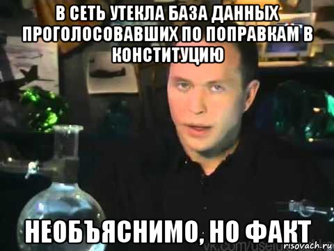 в сеть утекла база данных проголосовавших по поправкам в конституцию необъяснимо, но факт