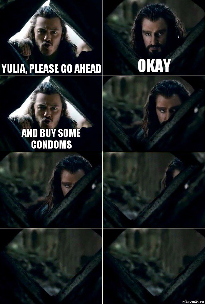 Yulia, please go ahead okay and buy some condoms     , Комикс  Стой но ты же обещал